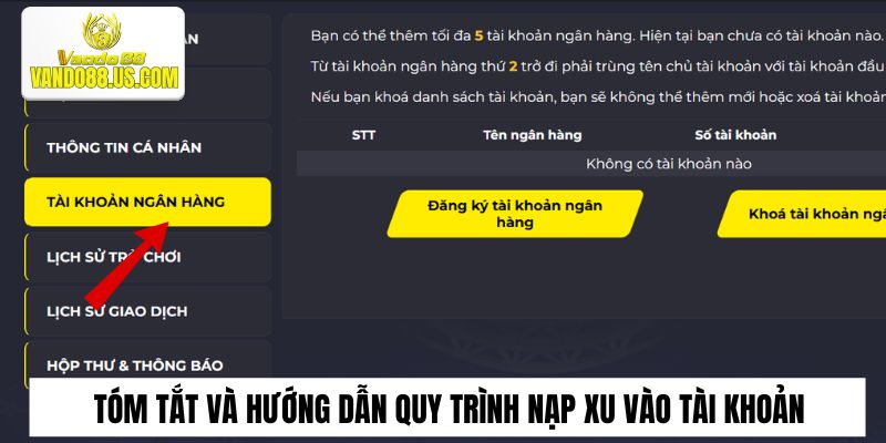 Tóm tắt và hướng dẫn quy trình nạp xu vào tài khoản
