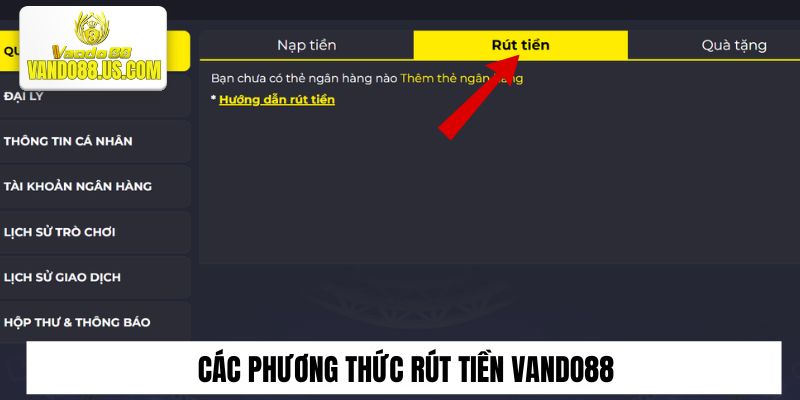 Chuyển tiền tại nhà và rút tiền Vando88 miễn phí